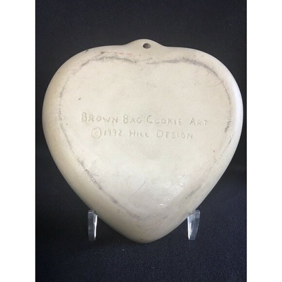 Nice! Brown Bag Cookie Art 1992 Hill Design Heart Shape Mold - Picture 2 of 2